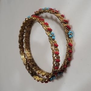 Flower Beaded Bangle